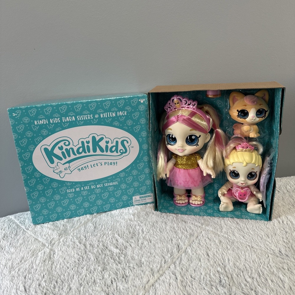Kindi Kids Tiara Sisters And Kitten Pack  New In Box‎
